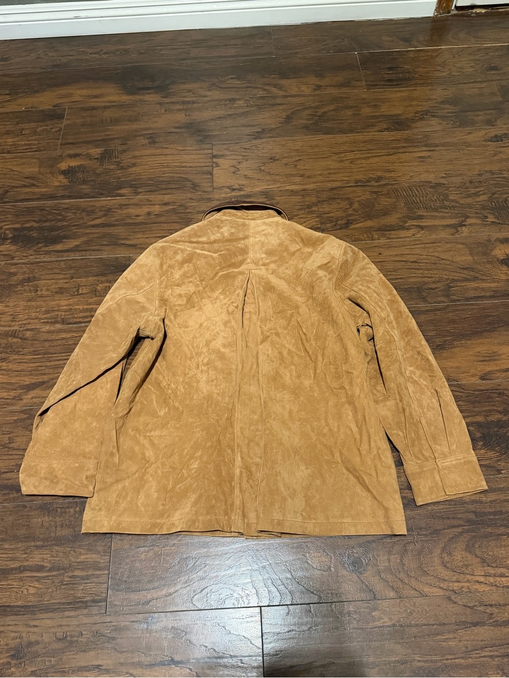 Zara women’s 100% suede leather barn jacket size M - Picture 2 of 4